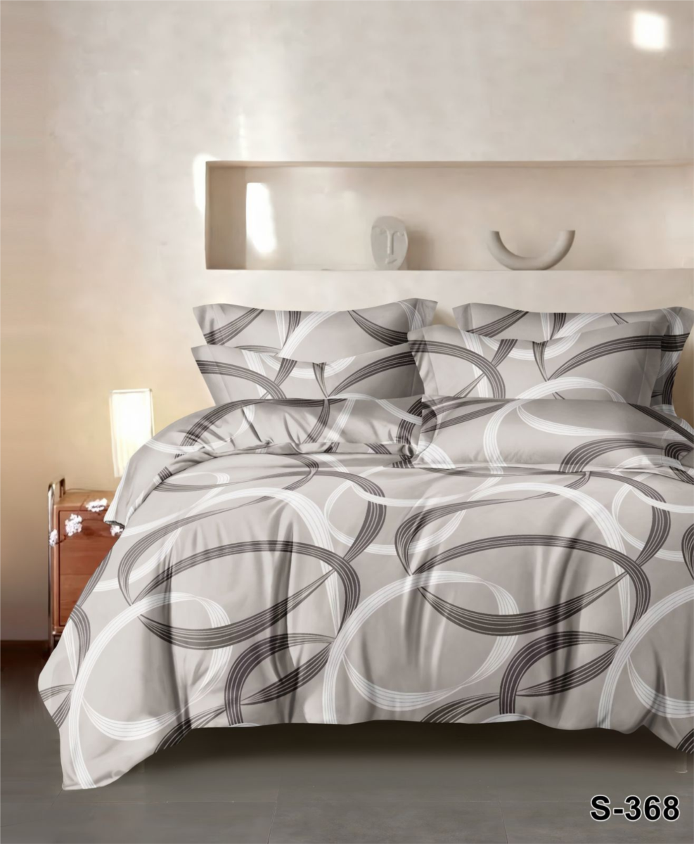 Односпальний комплект постільної білизни сатин S-368
