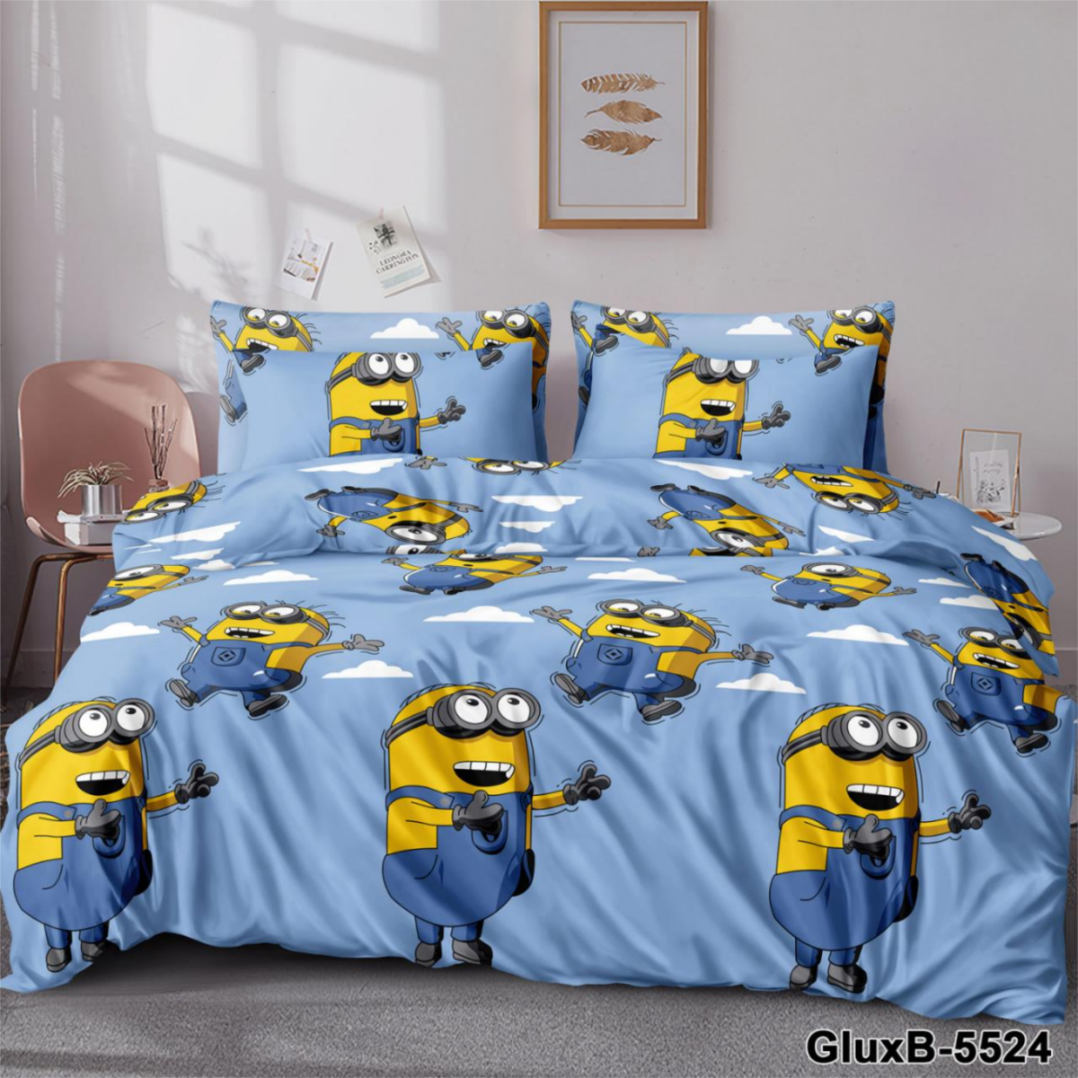 Полуторний комплект дитячої постільної білизни бязь GLUXB-5524