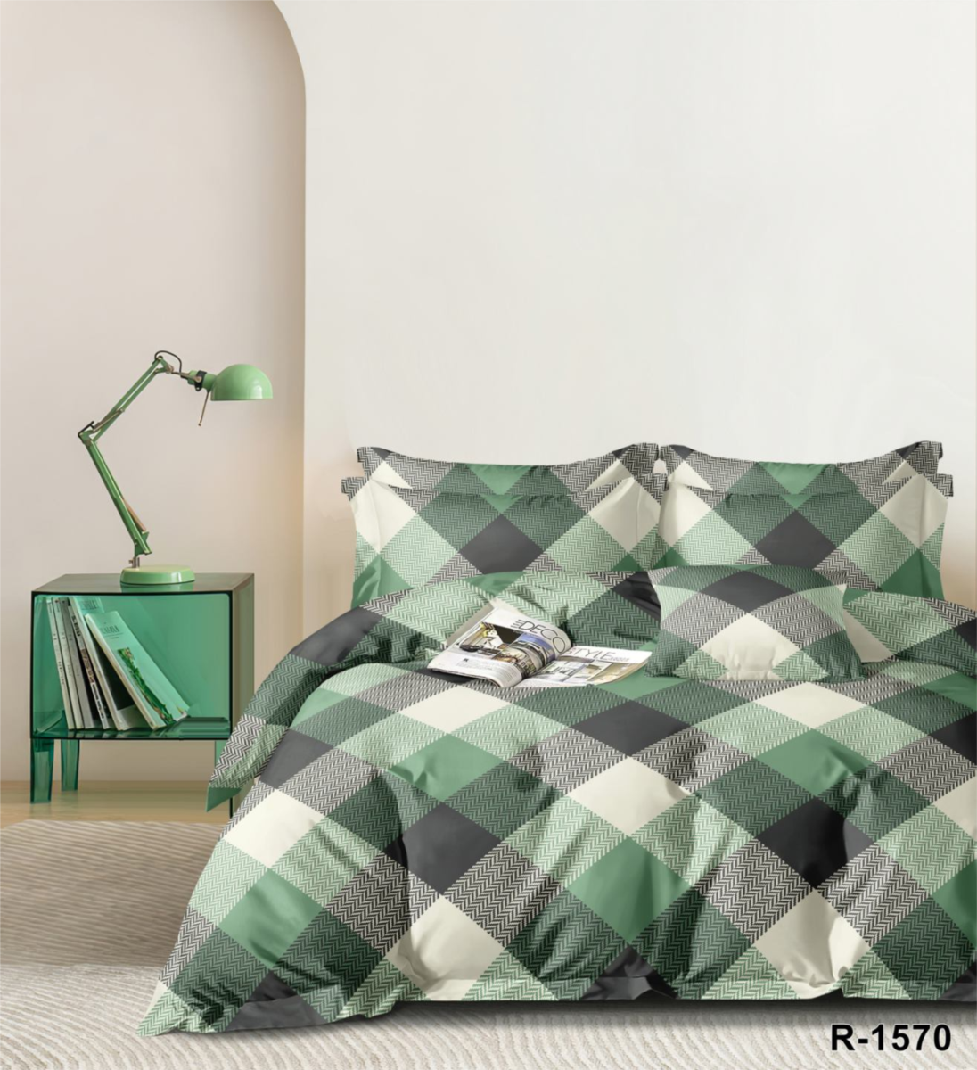 Односпальний комплект постільної білизни ранфорс R-1570